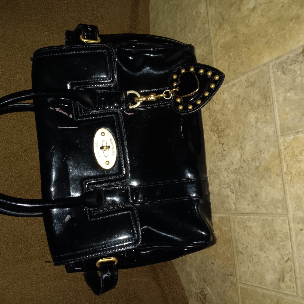 Black Patent Leather Handbag